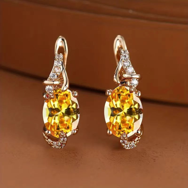 Hot Sale Ear drops Finely Inlaid Stud Earrings