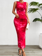 Elegant Slim Sleeveless Mesh Dress