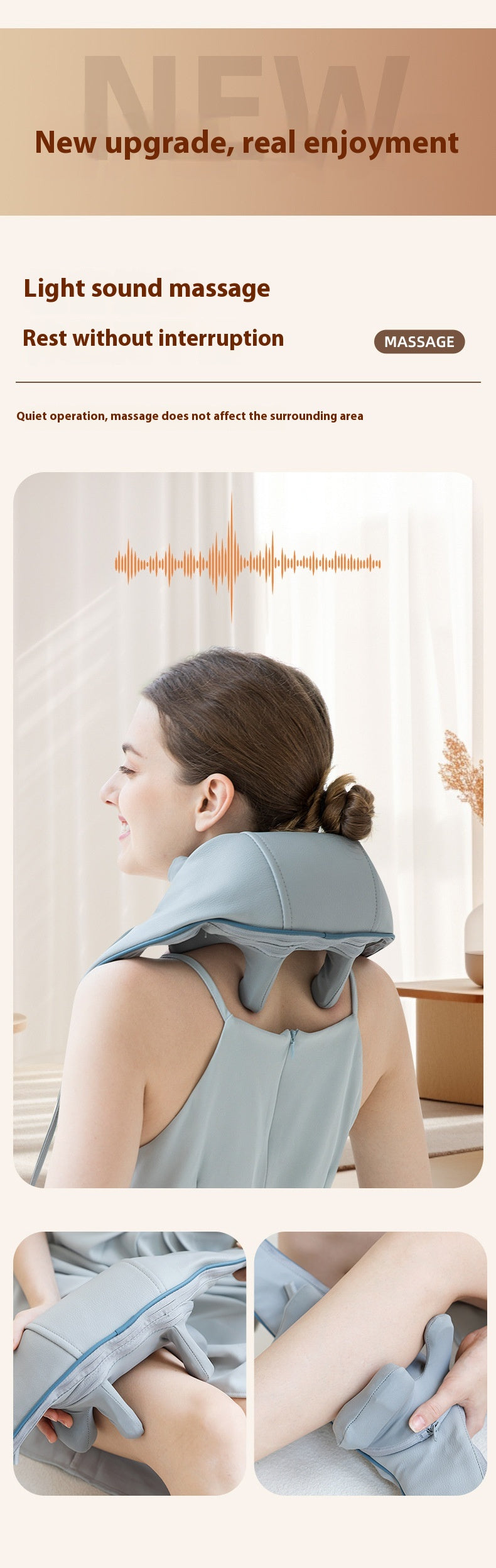 Shoulder Massage Instrument Neck Kneading Hot Compress Multi functional Wireless