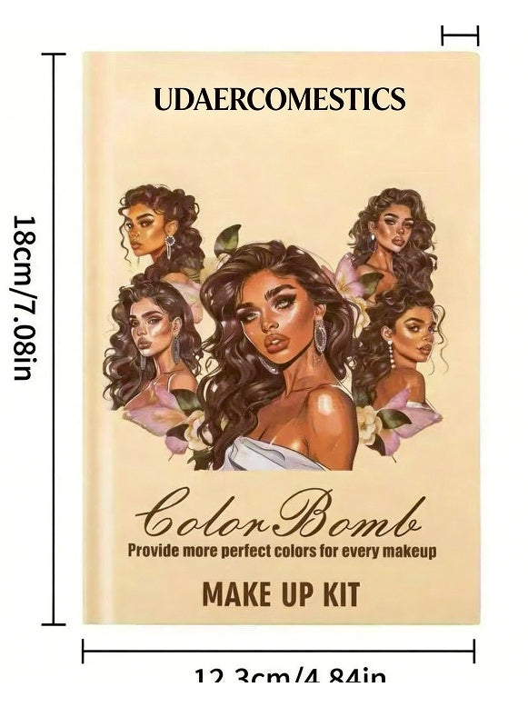 UDAER Beauty Color Bomb 63-Color Makeup Kit - Multi-Function Eyeshadow, Blush, Highlighter & Contour Palette