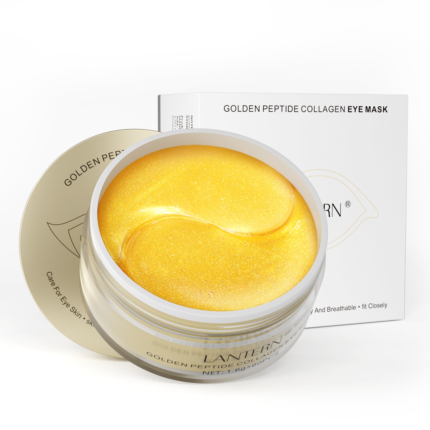 Golden Crystal Eye Patches, With Collagen Glycerin And Moisturizing Ingredients, Hypoallergenic Gentle Formula, Daily Skincare For Men And Women, Suitable For All Skin Types, 36 Pairs, Valentine's Day