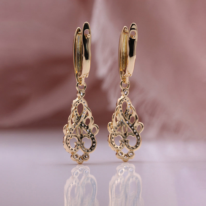 Geometric Rhinestone Earrings Fashion Simple Zircon Earring Women's Jewelry