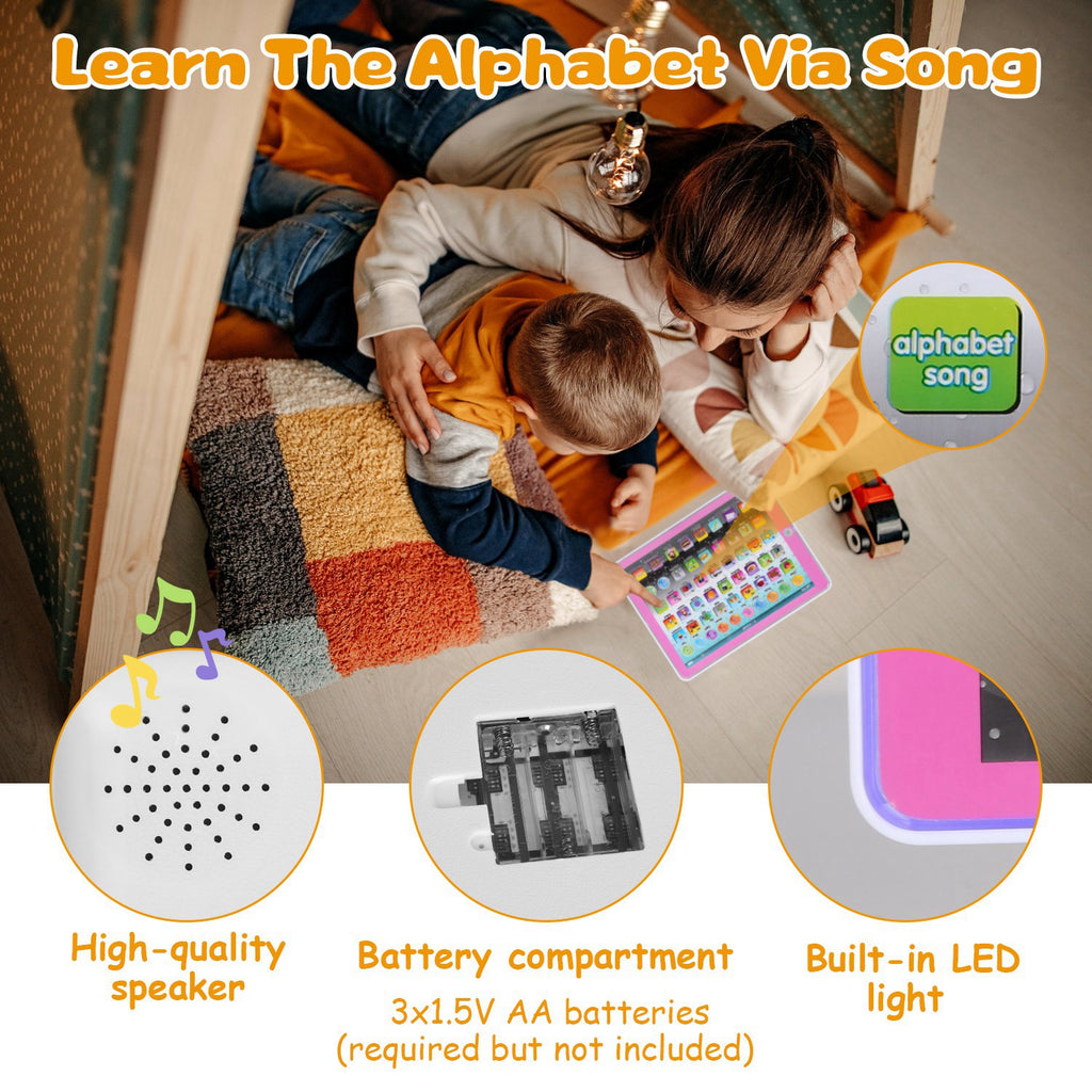 1Pc Kid Baby Toddler Tablet Toy Educational Learning Study Tablet Pad Gift For Aged 2 3 4 5 6 7 Girls Boys