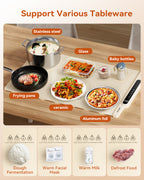 Silicone Food Heating Pad, Kitchen Dining Table Heating Pad, Heating Pad With 10 Temperature Settings, Foldable And Rollable Soft Table Pad, Buffet Party And Daily Household Electric Heating