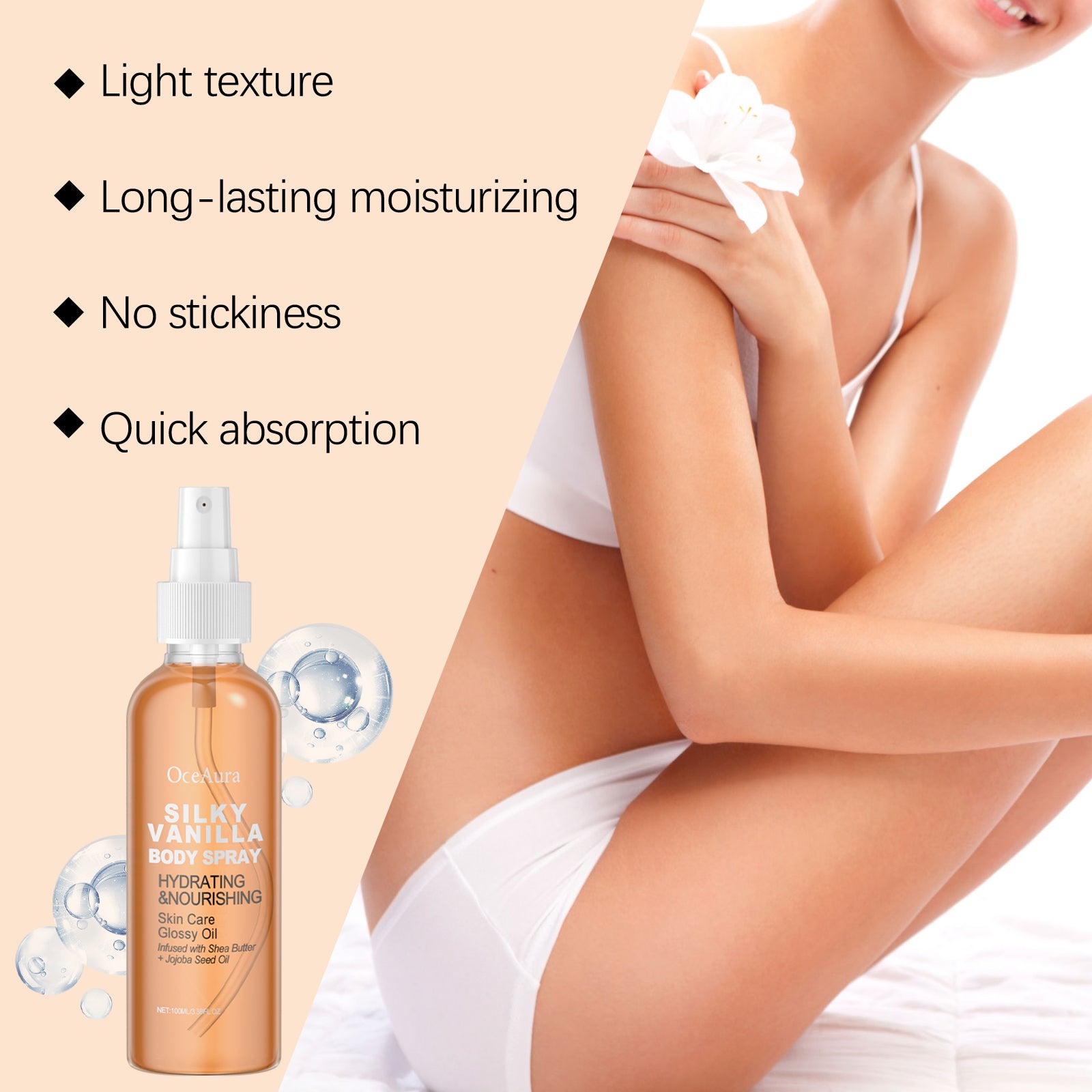 OceAura Moisturizing Body Spray, Refreshing Moisturizing Skin Toner Body Fragrance Refreshing And Hydrating