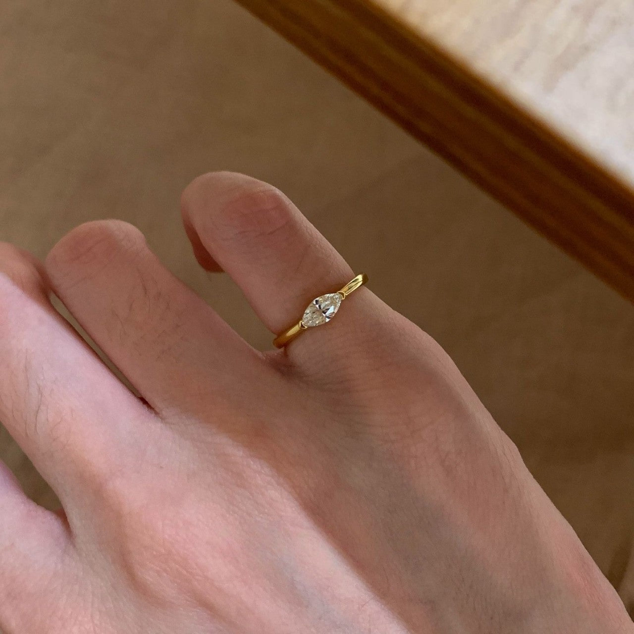 Women's Retro Minimalist Horse-Eye Diamond Ring