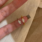 Women's Retro Minimalist Horse-Eye Diamond Ring