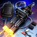 Double-barreled Gatling Water Gun Black New Cool Blue Version Toy