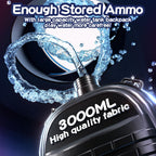 Double-barreled Gatling Water Gun Black New Cool Blue Version Toy