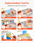 Wooden Tool Bench For Kids 3 Years+ Toy Workbench Pretend Play Toy Kits