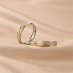Titanium Steel Couple Rings For Women Non-fading Korean-style Minimalist Design