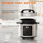 9 In 1 Electric Pressure Cooker, Warmer & Sterilizer, Saute, Slow Cooker, Rice Cooker, Multi-Functional Smart Pot
