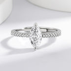 Horse-Eye Moissanite Ring For Women Light Luxury With A High-End Vibe