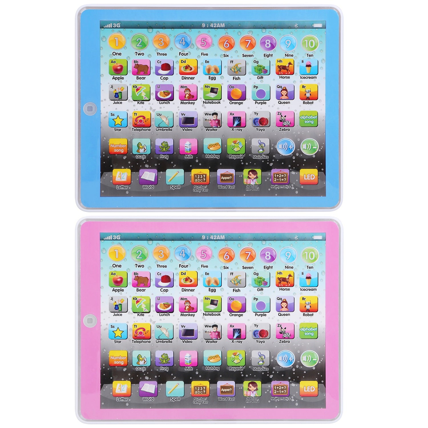 1Pc Kid Baby Toddler Tablet Toy Educational Learning Study Tablet Pad Gift For Aged 2 3 4 5 6 7 Girls Boys