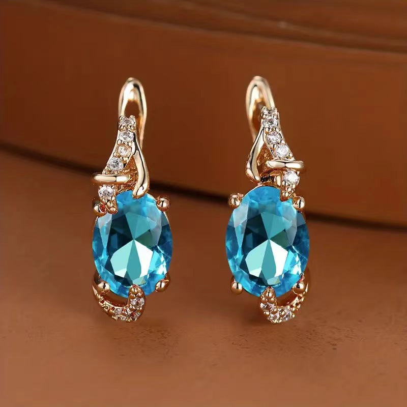 Hot Sale Ear drops Finely Inlaid Stud Earrings