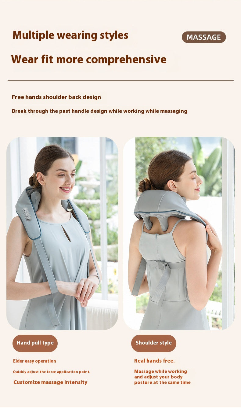 Shoulder Massage Instrument Neck Kneading Hot Compress Multi functional Wireless