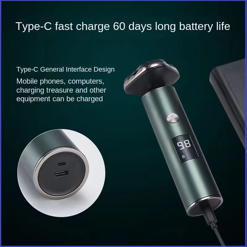 Men's Electric Shaver Triple Head Razor Travel Portable Washable