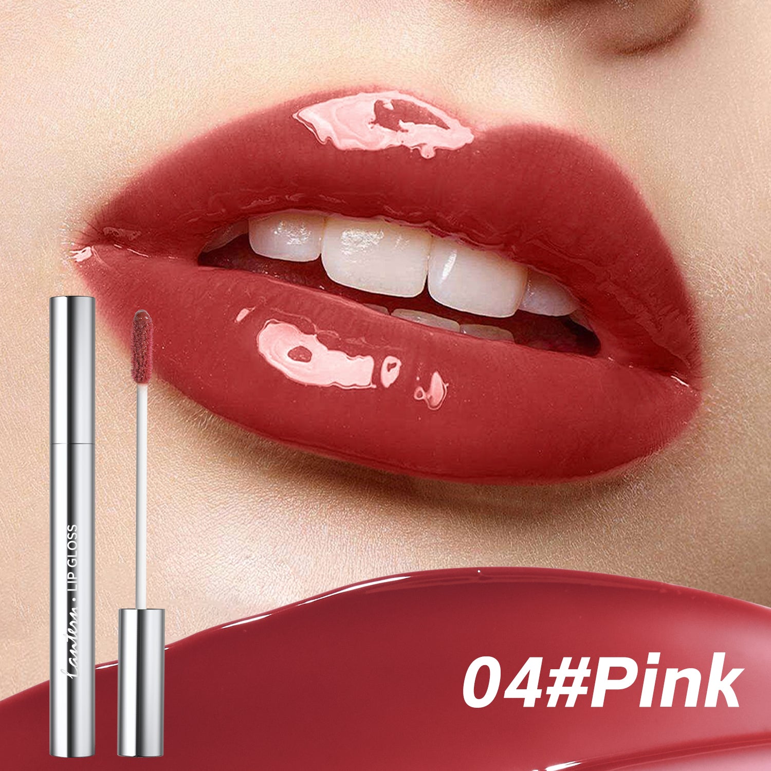 4 Colors Lip Gloss,Hydrating Lip Tint,Long Lasting Waterproof, High Shine Glossy Mirror Lip Stain, Long Lasting Moisturizing,Non Sticky, Romantic Lip Gloss Gift For Women