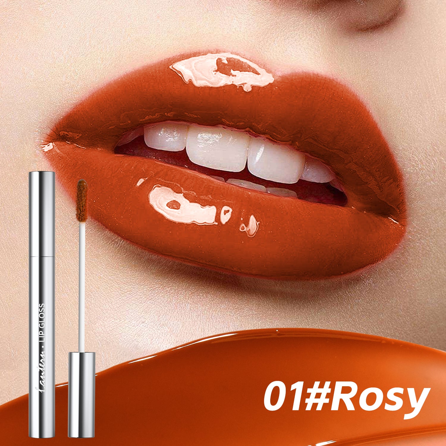 4 Colors Lip Gloss,Hydrating Lip Tint,Long Lasting Waterproof, High Shine Glossy Mirror Lip Stain, Long Lasting Moisturizing,Non Sticky, Romantic Lip Gloss Gift For Women