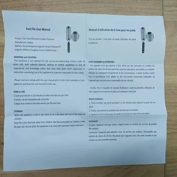 Foot File Foot Scrubber Pedicure - Foot Callus Remover Professional Grater Foot Scraper Corn Callus Remover Wet And Dry Foot Dead Skin Remover