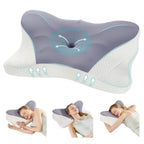 Cervical Neck Pillow, Cooling Ergonomic Memory Foam Pillows  Dual Height Orthopedic Support Contour Pillow For Side
