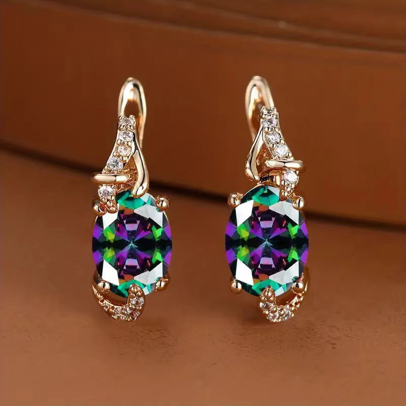 Hot Sale Ear drops Finely Inlaid Stud Earrings