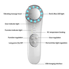 7-in-1 Galvanic Facial Massager Machine – EMS Face Lifting, Skin Tightening & LED Light Therapy Device