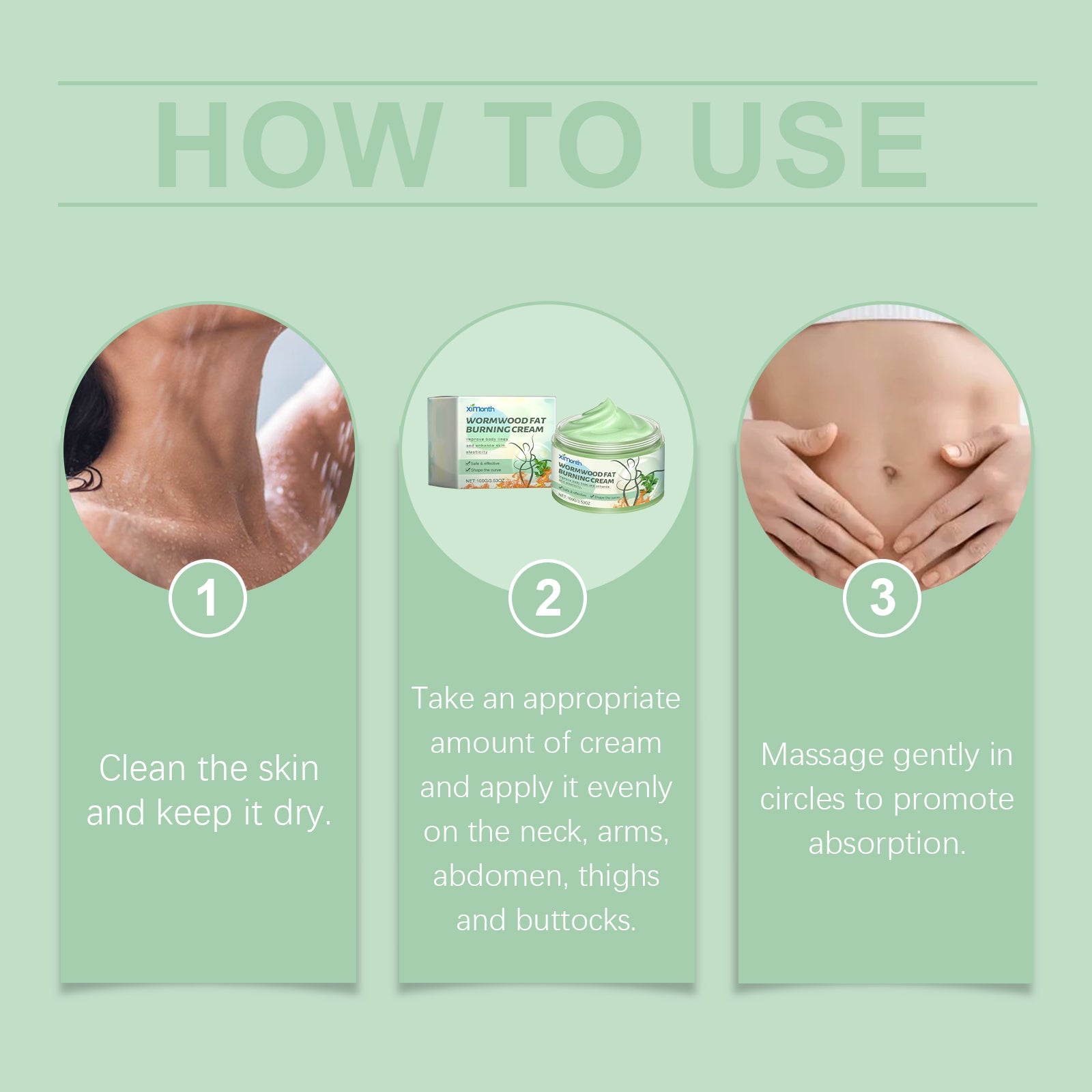 Ximonth Wormwood Body Massage Cream Moisturizes Body And Skin Care Firming, Nourishing And Hydrating Skin