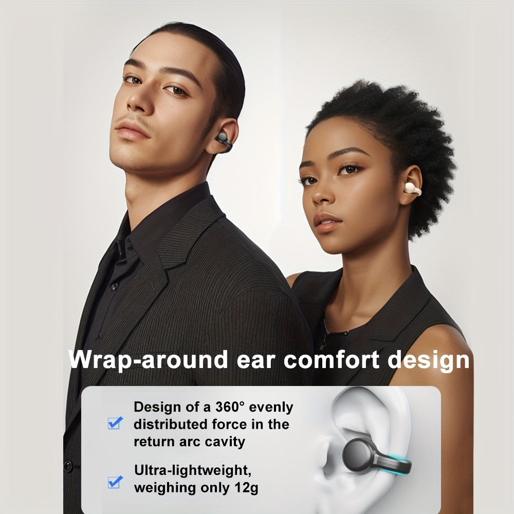 Wireless Open-back Headphones, Bluetooth Clip-on Earbuds, Sports Headphones, Ultra-lono Battery Life, Unisex, Suitable For Everyday Wear, Christmas Gift, Birthday Gift.