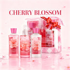 3-piece Set Japanese Cherry Blossom Spa Set With Natural Extracts-Shower Gel, Body Lotion, Body Mist, Bath And Body Gift Set For Women And Girls,  Body Care Travel Set For Birthday Mother's Day Gifts