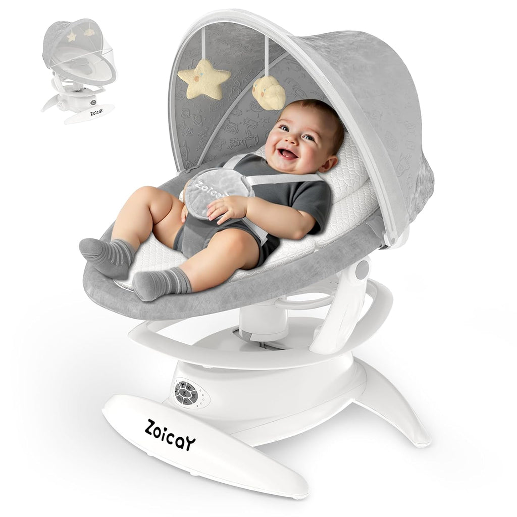 Baby Swing For Infants With Motion Detection, Electric Baby Swing With 3 Swing Modes, 12 Lullabies  5-Speeds