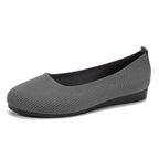 Round Toe Flats Shoes Casual Comfortable Soft Slip On Knit Mesh Shoes For Women