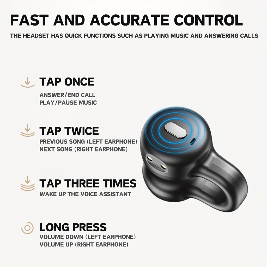 Wireless Open-back Headphones, Bluetooth Clip-on Earbuds, Sports Headphones, Ultra-lono Battery Life, Unisex, Suitable For Everyday Wear, Christmas Gift, Birthday Gift.