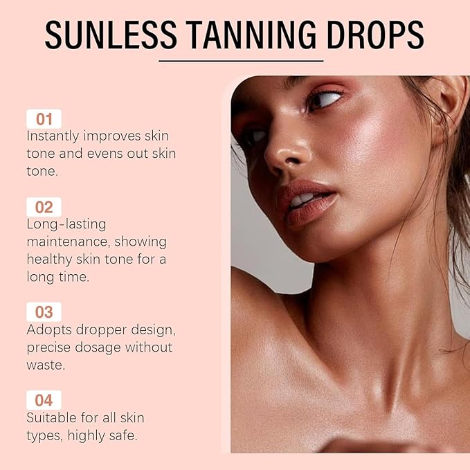 Tanning Face & Body Serum Drops – Natural Bronzing Glow
