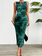 Elegant Slim Sleeveless Mesh Dress