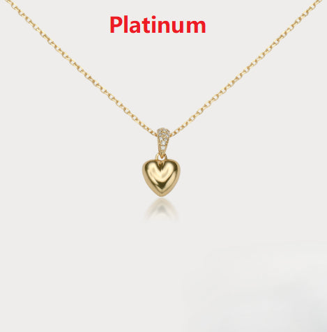 Jinai Heart Zircon Clavicle Necklace Niche And Sophisticated