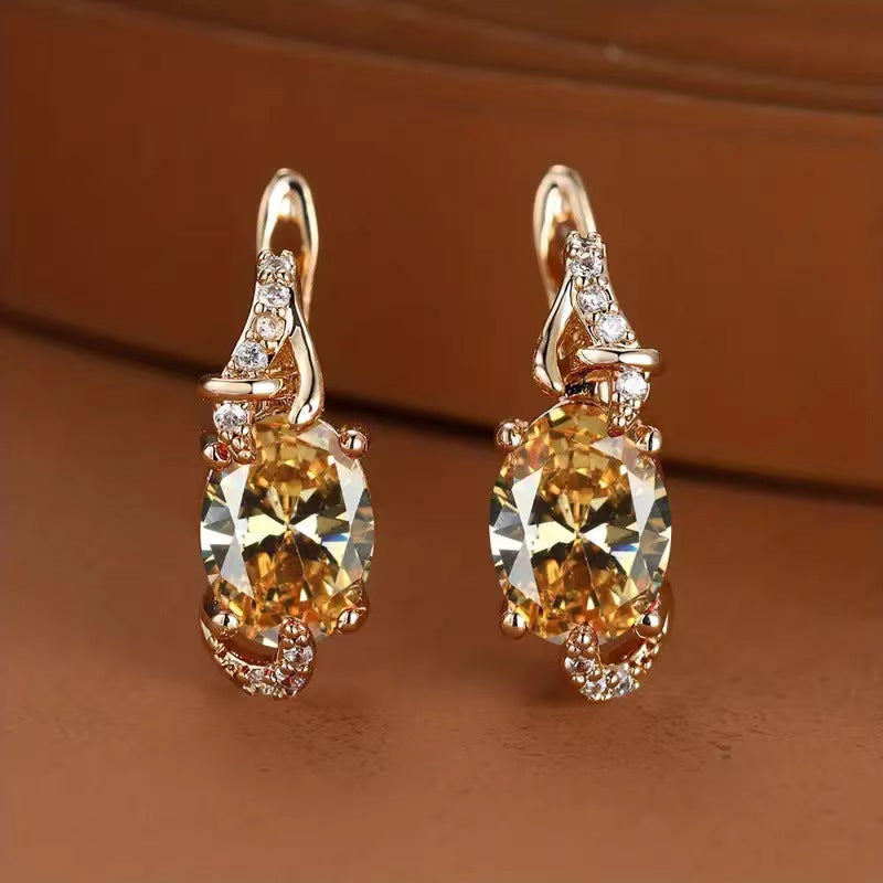 Hot Sale Ear drops Finely Inlaid Stud Earrings