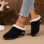 Fashion Plush Slippers Outdoor Wedges Sandals Women's Garden Shoes