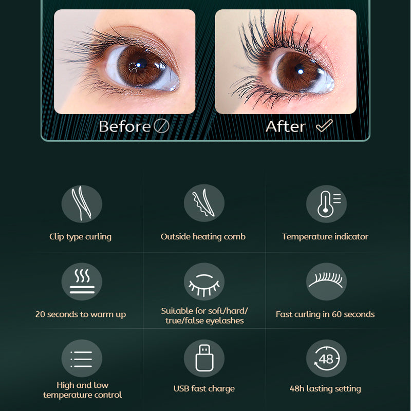 Rechargeable Mini Clip,Type USB Electric Heated Eyelash