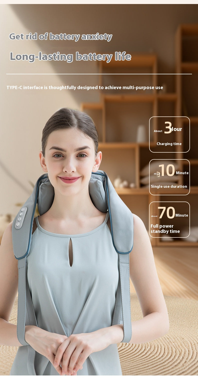 Shoulder Massage Instrument Neck Kneading Hot Compress Multi functional Wireless