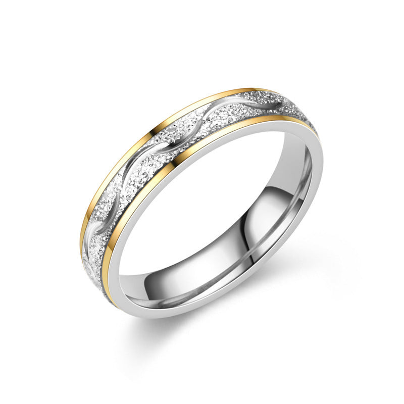 Titanium Steel Couple Rings For Women Non-fading Korean-style Minimalist Design