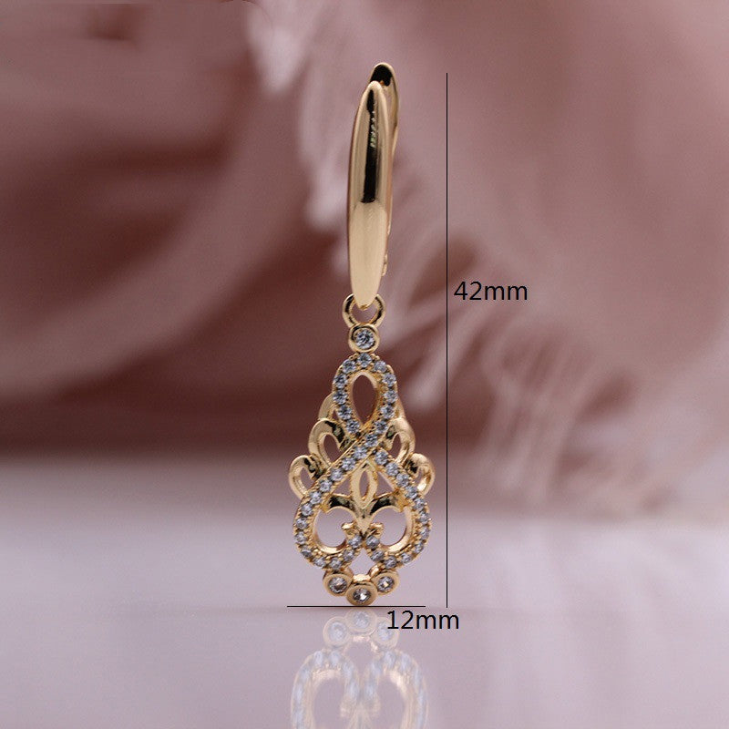 Geometric Rhinestone Earrings Fashion Simple Zircon Earring Women's Jewelry