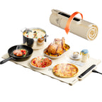 Silicone Food Heating Pad, Kitchen Dining Table Heating Pad, Heating Pad With 10 Temperature Settings, Foldable And Rollable Soft Table Pad, Buffet Party And Daily Household Electric Heating