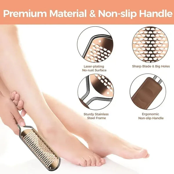 Foot File Foot Scrubber Pedicure - Foot Callus Remover Professional Grater Foot Scraper Corn Callus Remover Wet And Dry Foot Dead Skin Remover