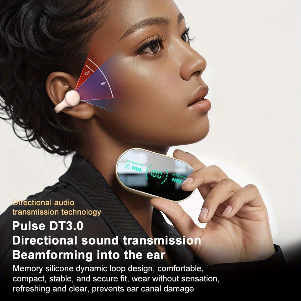 Wireless Open-back Headphones, Bluetooth Clip-on Earbuds, Sports Headphones, Ultra-lono Battery Life, Unisex, Suitable For Everyday Wear, Christmas Gift, Birthday Gift.