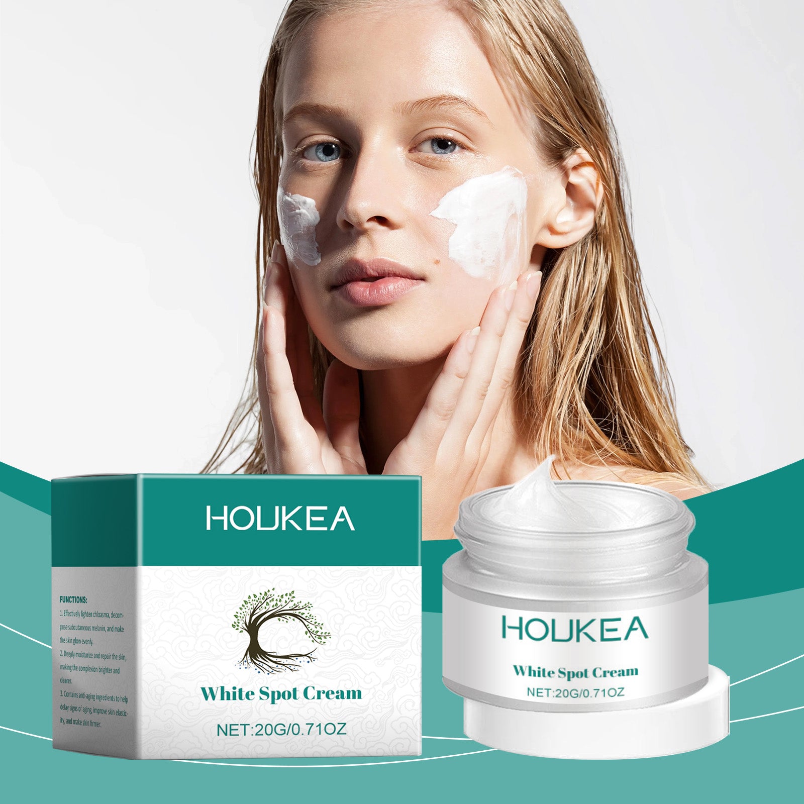 Houkea Moisturizing Cream Moisturizes And Elevates Facial Skin Daily Skin Care Moisturizing, Brightening, Smoothing And Firming Cream