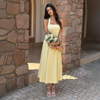 Elegant And Fashionable High-waisted Slip Dress For Women