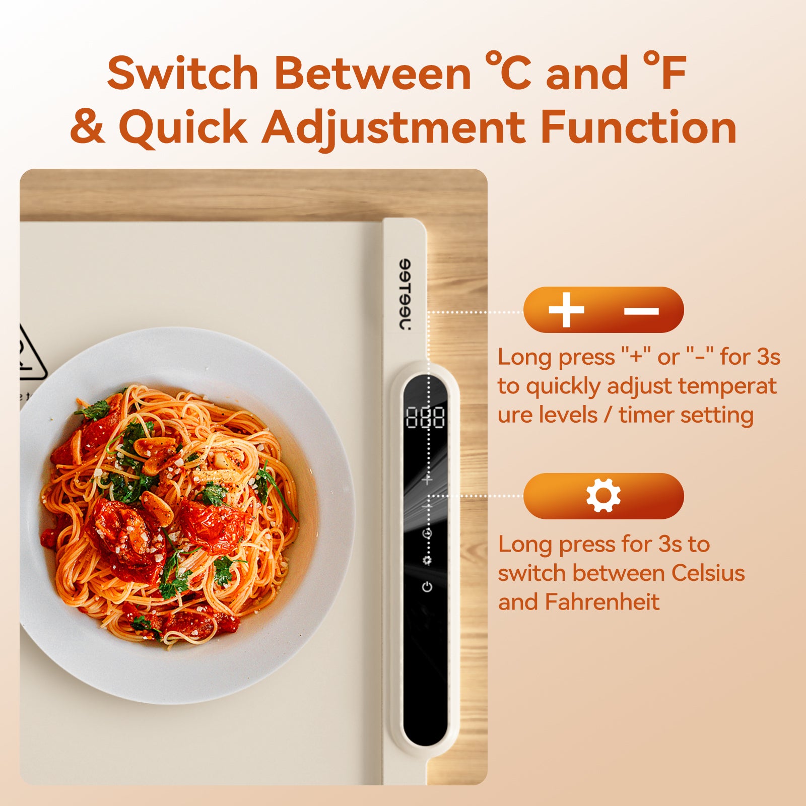 Silicone Food Heating Pad, Kitchen Dining Table Heating Pad, Heating Pad With 10 Temperature Settings, Foldable And Rollable Soft Table Pad, Buffet Party And Daily Household Electric Heating