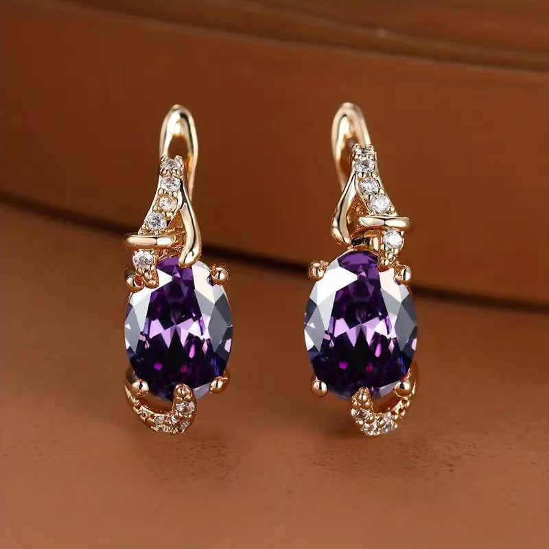 Hot Sale Ear drops Finely Inlaid Stud Earrings