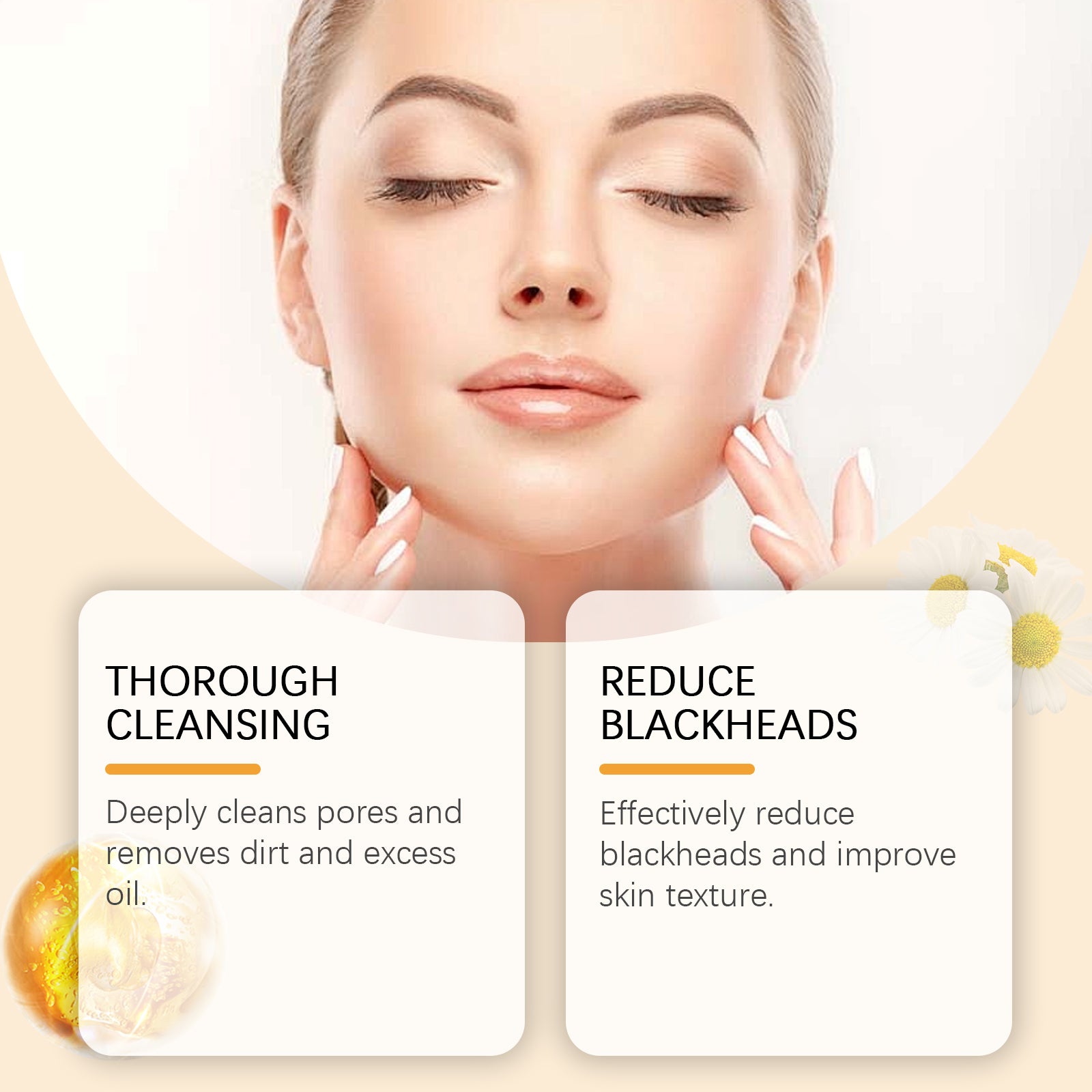 OUHOE Turmeric Cleanser Gently Cleanses Facial Skin, Moistens, Nourishes And Nourishes Skin Without Straining